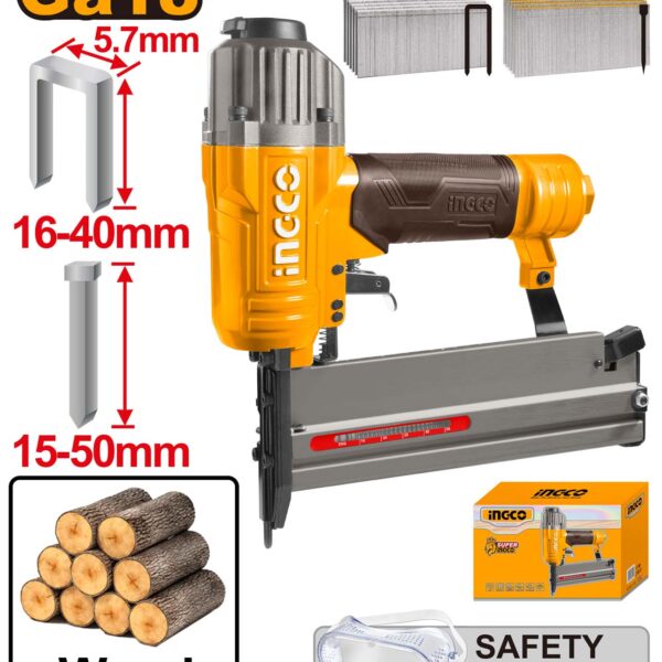 INGCO 2 IN 1 Combo Brad Nailer, With 1000 PCS Brad Nails & 200 PCS Staples  flash