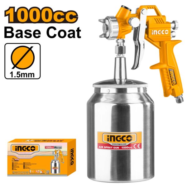 INGCO Air spray gun 1000cc  flash