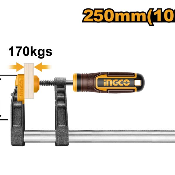 INGCO 50*250mm F Clamp With Plastic Handle  flash